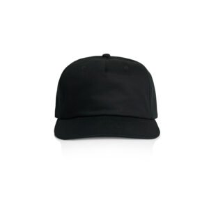 1153 class five panel cap black front 90454